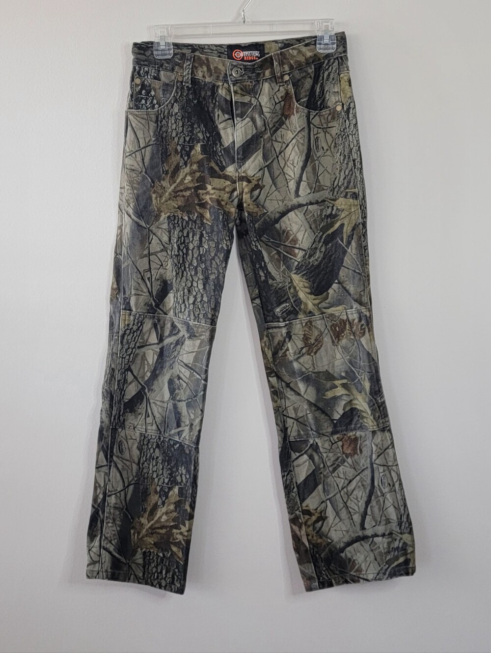 Outfitters Ridge RealTree Camo Hunting Denim Jean Pants Boys Youth Size 14 Reg